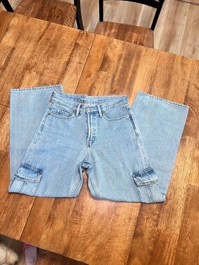 Old Navy Light Blue Denim Wide Leg Jeans